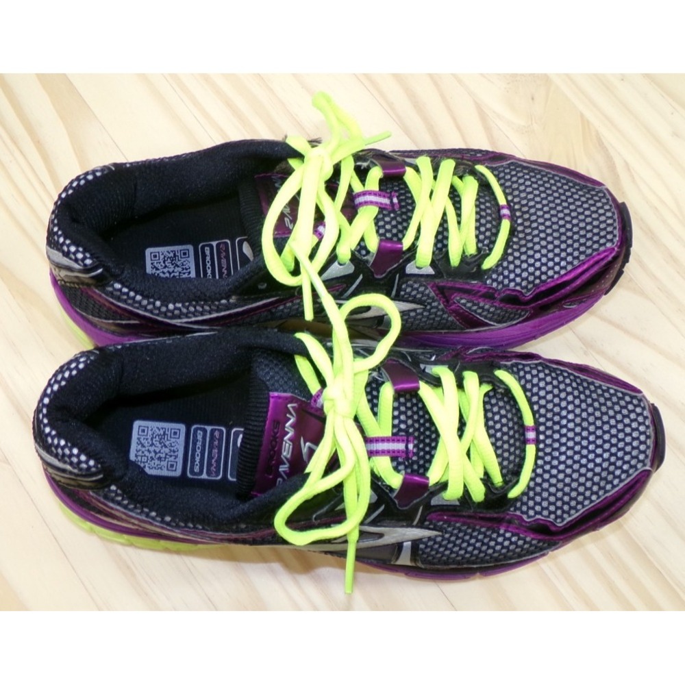 Brooks Ravena 4 Running Shoes Sneakers Womens Black Purple Green Size 9.5 B - Picture 7 of 9
